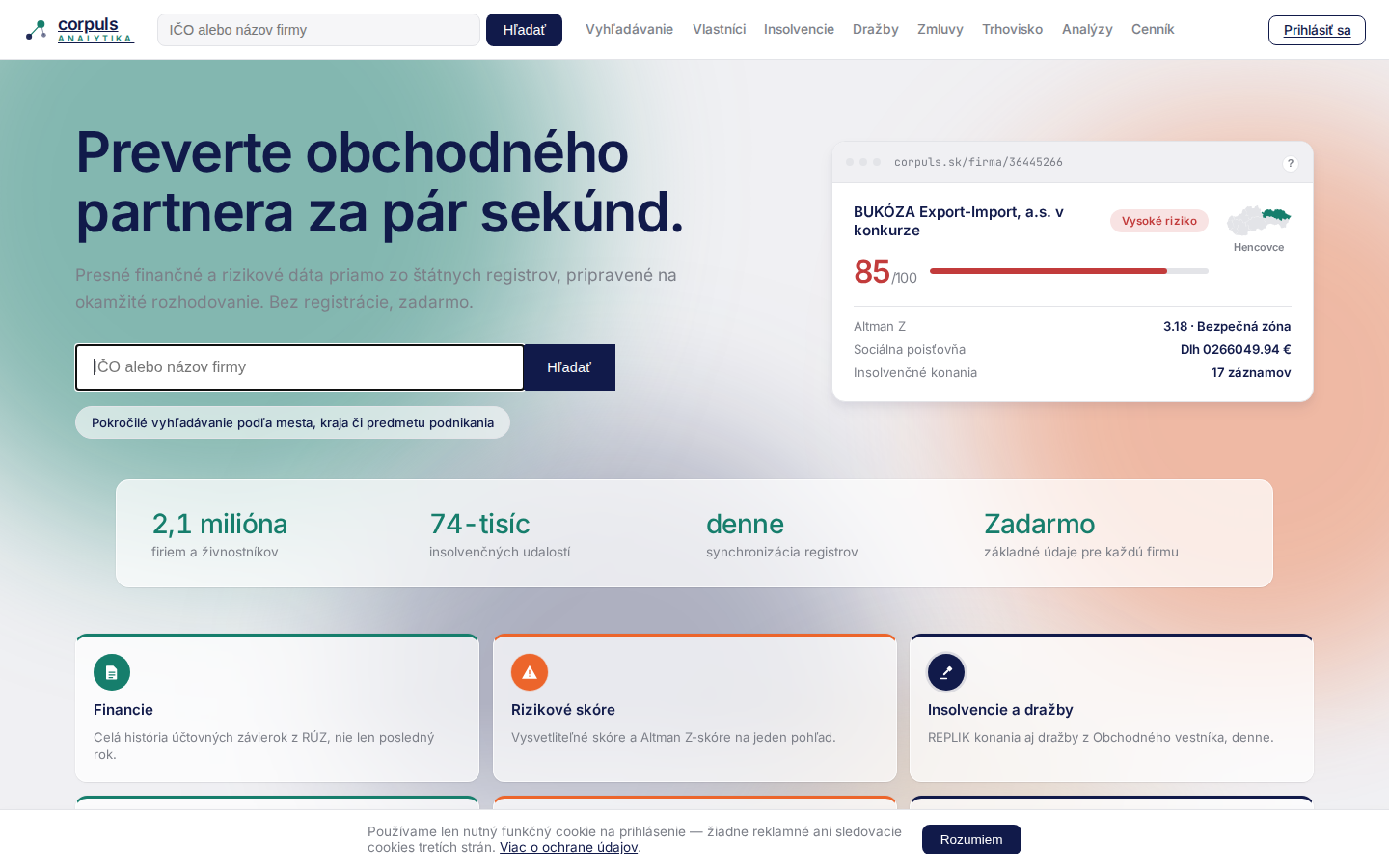 Corpuls — profil firmy s finančnými ukazovateľmi